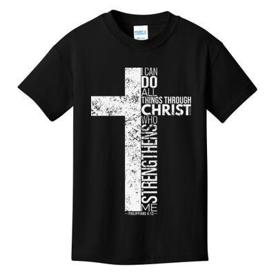 Cross With Philippians 413 Christian Kids T-Shirt