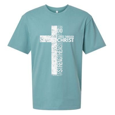 Cross With Philippians 413 Christian Sueded Cloud Jersey T-Shirt