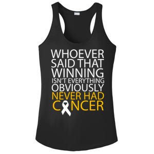 Cancer Winner Quote Ladies PosiCharge Competitor Racerback Tank