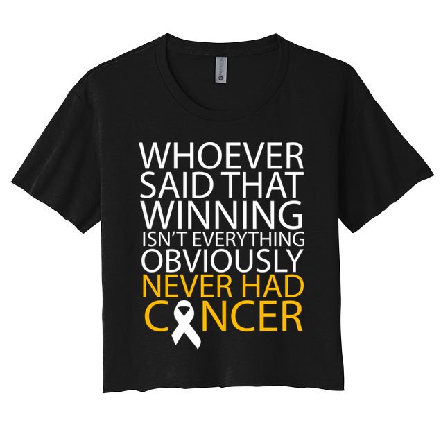Cancer Winner Quote Crop Top