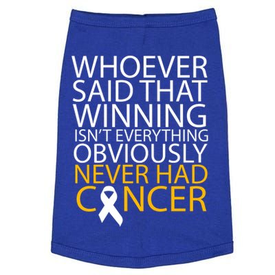 Cancer Winner Quote Doggie Tank