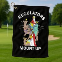 Christian Wise Regulators Mount Up Christmas Golf Towel