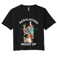 Christian Wise Regulators Mount Up Christmas Women's Crop Top Tee