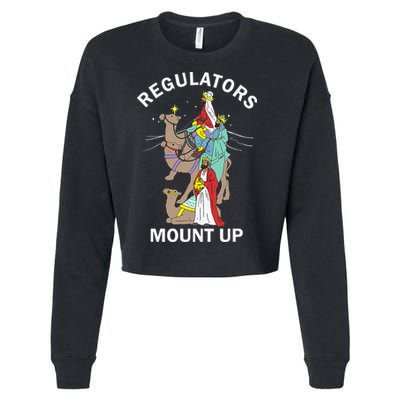 Christian Wise Regulators Mount Up Christmas Cropped Pullover Crew