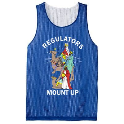 Christian Wise Regulators Mount Up Christmas Mesh Reversible Basketball Jersey Tank