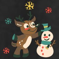 Cute Winter Reindeer Snowman Best Friends 11oz C Handle Ceramic Mug