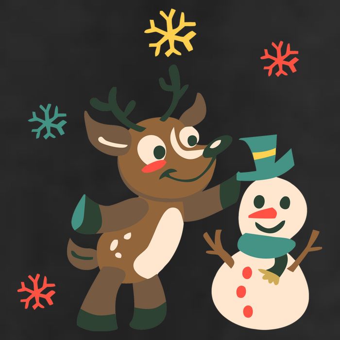 Cute Winter Reindeer Snowman Best Friends 11oz C Handle Ceramic Mug