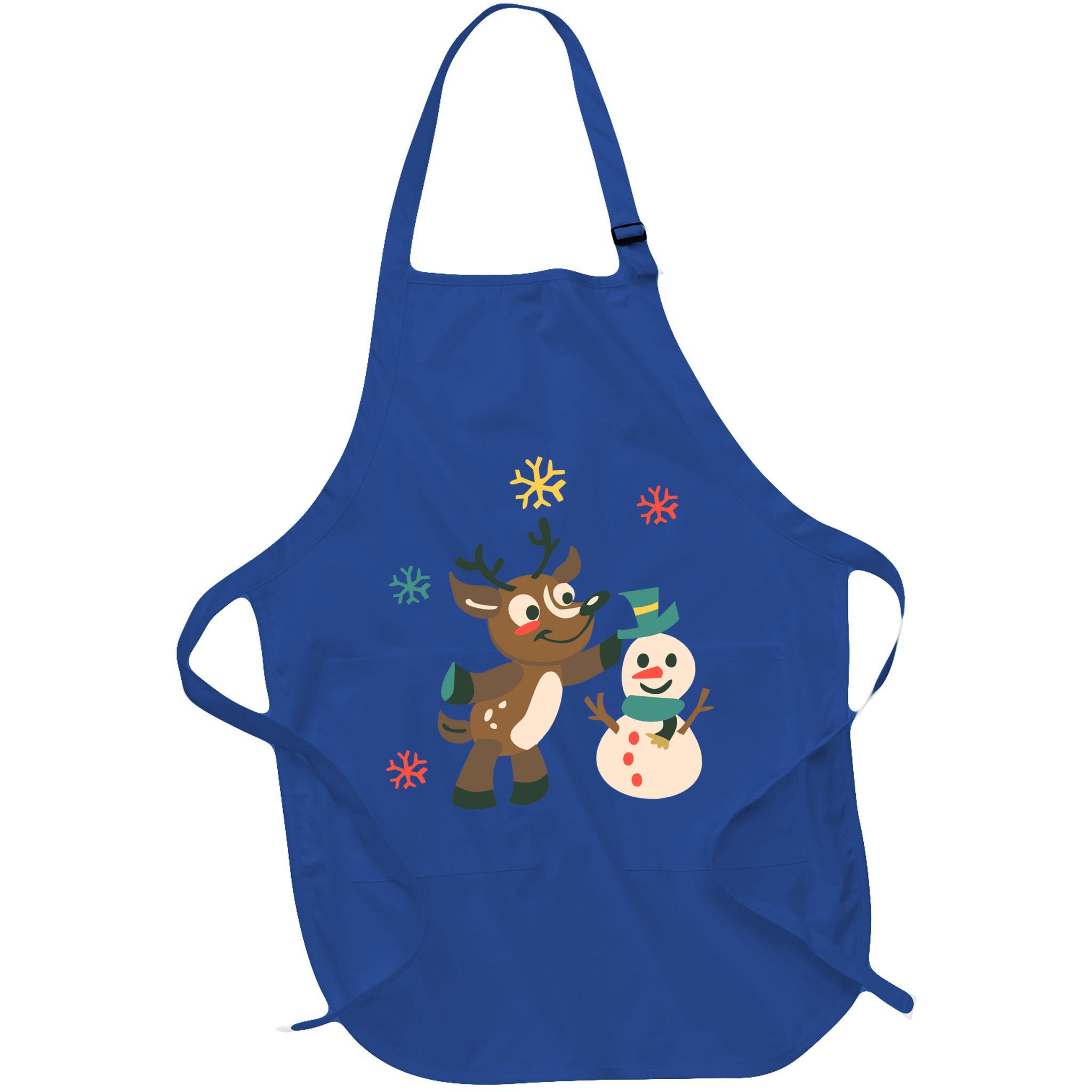 Cute Winter Reindeer Snowman Best Friends Apron