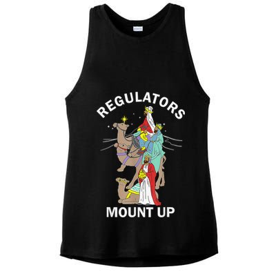 Christian Wise Regulators Mount Up Christmas Ladies PosiCharge Tri-Blend Wicking Tank