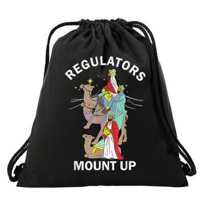 Christian Wise Regulators Mount Up Christmas Drawstring Bag
