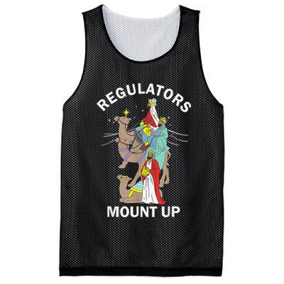Christian Wise Regulators Mount Up Christmas Mesh Reversible Basketball Jersey Tank