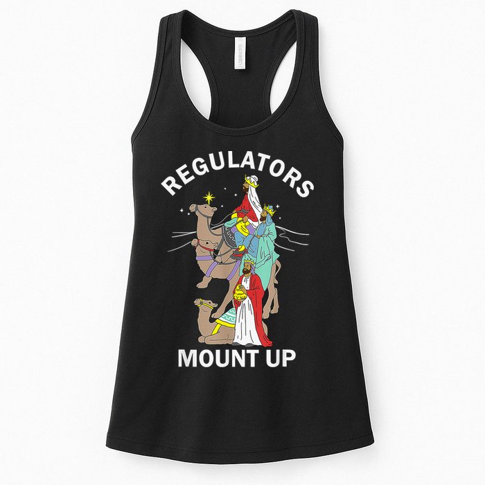 Christian Wise Regulators Mount Up Christmas Womens Tank Top