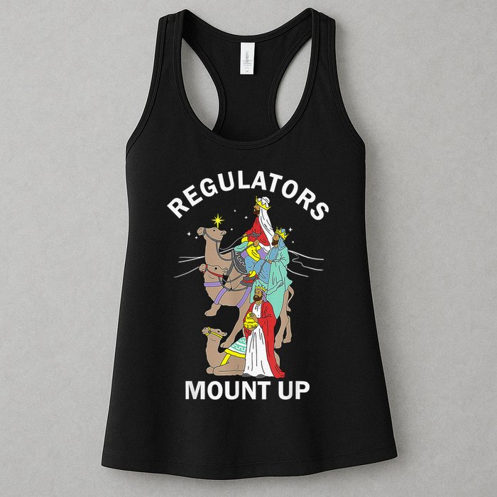 Christian Wise Regulators Mount Up Christmas Womens Tank Top