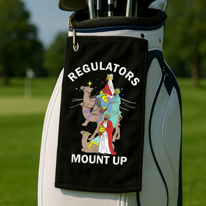 Christian Wise Regulators Mount Up Christmas Golf Towel