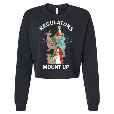 Christian Wise Regulators Mount Up Christmas Cropped Pullover Crew