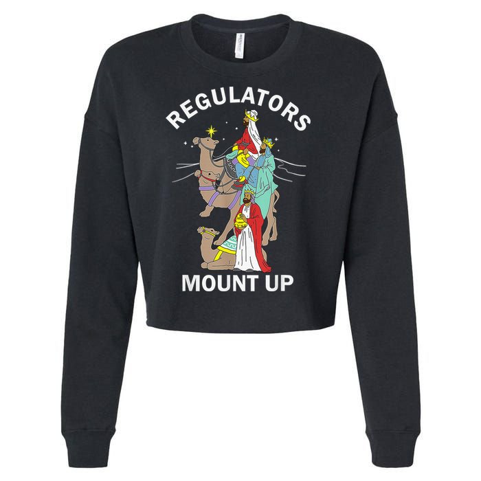 Christian Wise Regulators Mount Up Christmas Cropped Pullover Crew