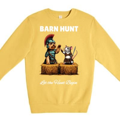 Cute Warrior Rat And Dog Premium Crewneck Sweatshirt