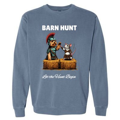 Cute Warrior Rat And Dog Garment-Dyed Sweatshirt