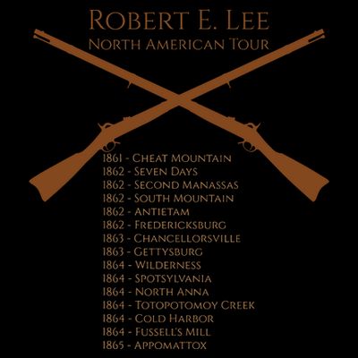 Civil War Robert E Lee North American Tour T-Shirt
