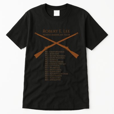 Civil War Robert E Lee North American Tour Tall T-Shirt