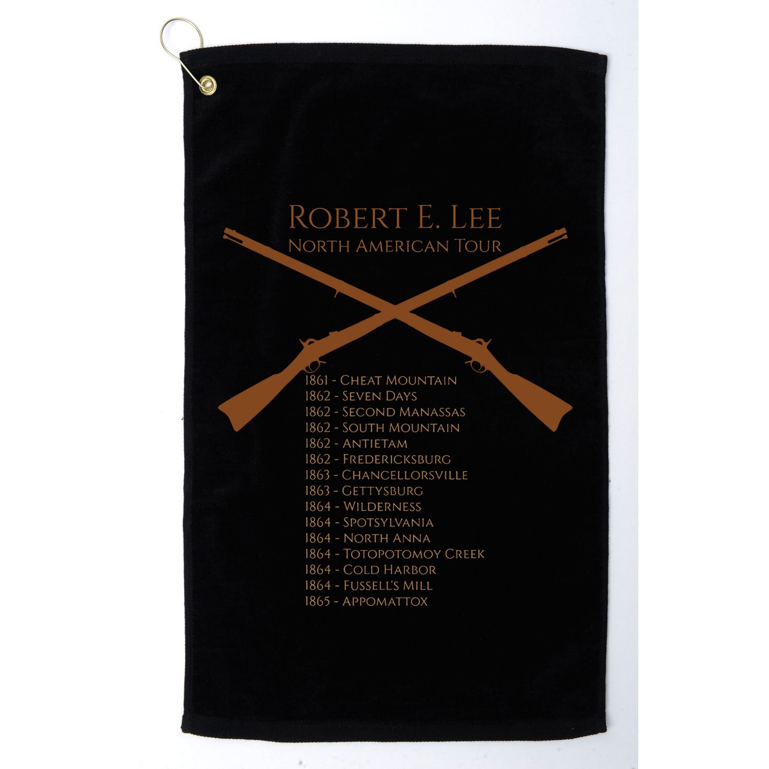 Civil War Robert E Lee North American Tour Golf Towel