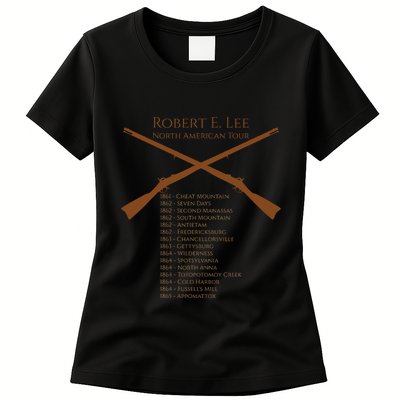 Civil War Robert E Lee North American Tour Womens T-Shirt