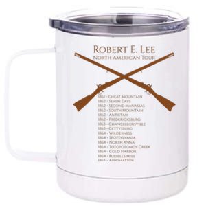 Civil War Robert E Lee North American Tour 12 oz Stainless Steel Tumbler Cup