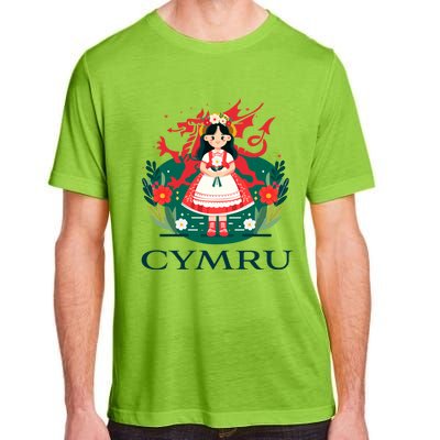 Cymru Wales Red Welsh Dragon Gift Adult ChromaSoft Performance T-Shirt