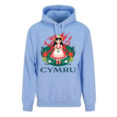 Cymru Wales Red Welsh Dragon Gift Unisex Surf Hoodie