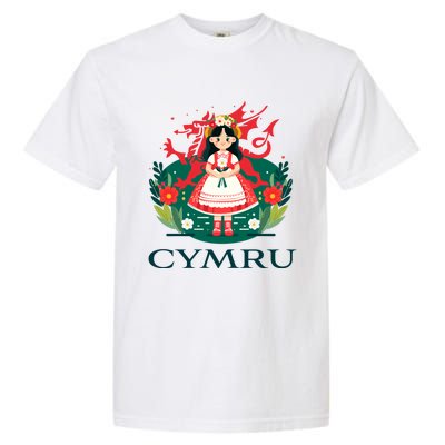 Cymru Wales Red Welsh Dragon Gift Garment-Dyed Heavyweight T-Shirt