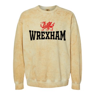 City Wales Red Dragon Wrecsam Cymru County Of Wales Colorblast Crewneck Sweatshirt