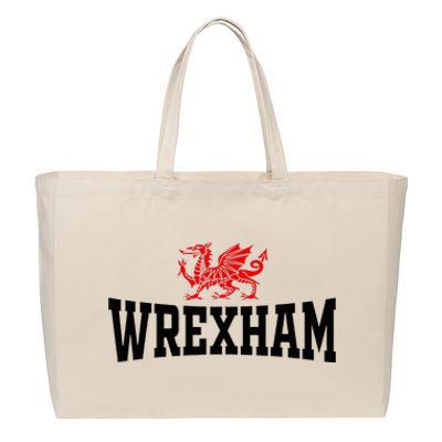 City Wales Red Dragon Wrecsam Cymru County Of Wales Cotton Canvas Jumbo Tote