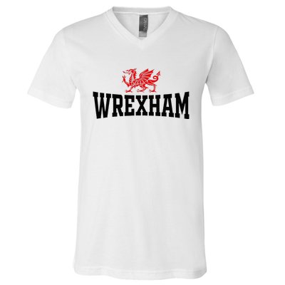 City Wales Red Dragon Wrecsam Cymru County Of Wales V-Neck T-Shirt