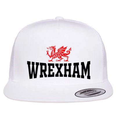 City Wales Red Dragon Wrecsam Cymru County Of Wales Flat Bill Trucker Hat