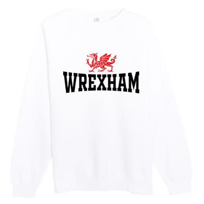 City Wales Red Dragon Wrecsam Cymru County Of Wales Premium Crewneck Sweatshirt