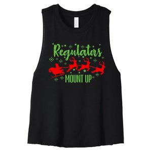 Christian Wise  Regulators Mount Up Christmas Women's Racerback Cropped Tank