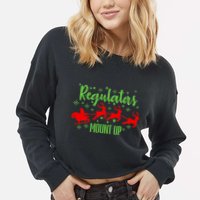 Christian Wise  Regulators Mount Up Christmas Cropped Pullover Crew