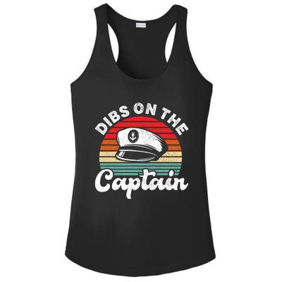 Captain Wife Retro Dibs On The Captain Captain Funny Gift Ladies PosiCharge Competitor Racerback Tank