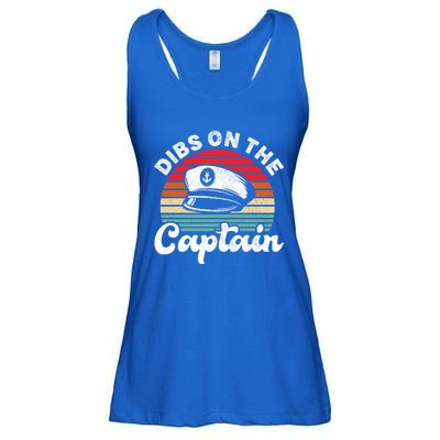 Captain Wife Retro Dibs On The Captain Captain Funny Gift Ladies Essential Flowy Tank