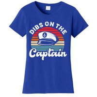 Captain Wife Retro Dibs On The Captain Captain Funny Gift Women's T-Shirt