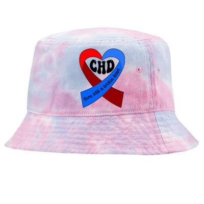 Chd Warrior Ribbon Congenital Heart Disease Awareness Gift Tie-Dyed Bucket Hat