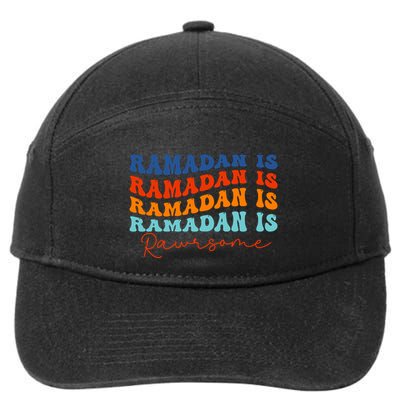 Cool Wavy Ramadan Is Rawrsome 7-Panel Snapback Hat