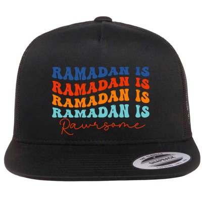 Cool Wavy Ramadan Is Rawrsome Flatbill Hat