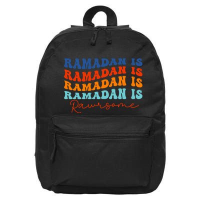 Cool Wavy Ramadan Is Rawrsome 16 in Basic Backpack
