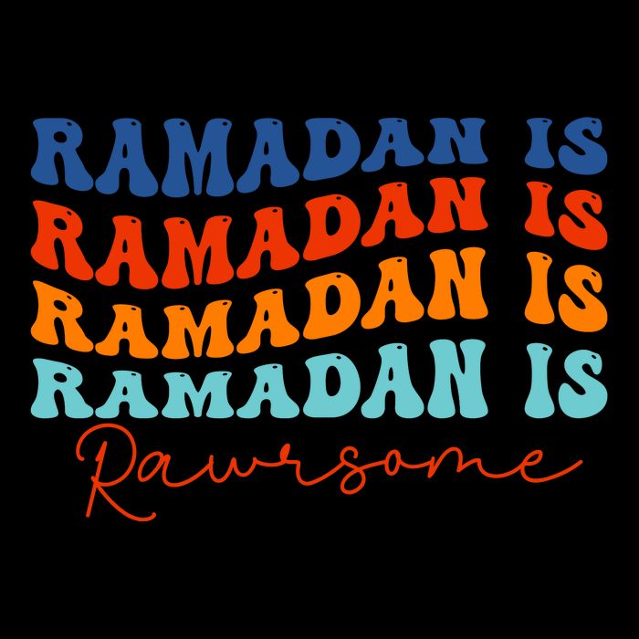 Cool Wavy Ramadan Is Rawrsome Youth Performance Sprint T-Shirt