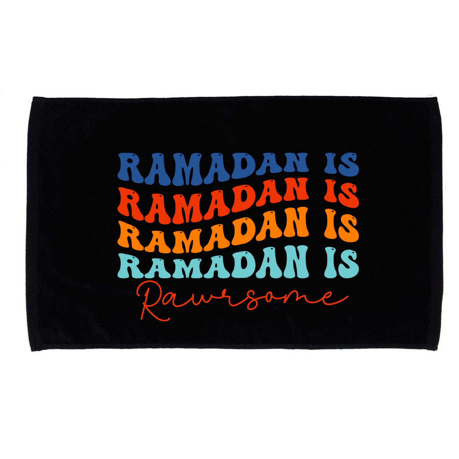 Cool Wavy Ramadan Is Rawrsome Microfiber Hand Towel