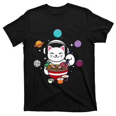 Cat with Ra in Space Anime Neko Astronaut T-Shirt