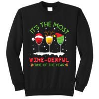 Christmas Wine Shirts Xmas Alcohol Pajama PJ Tops Tall Sweatshirt