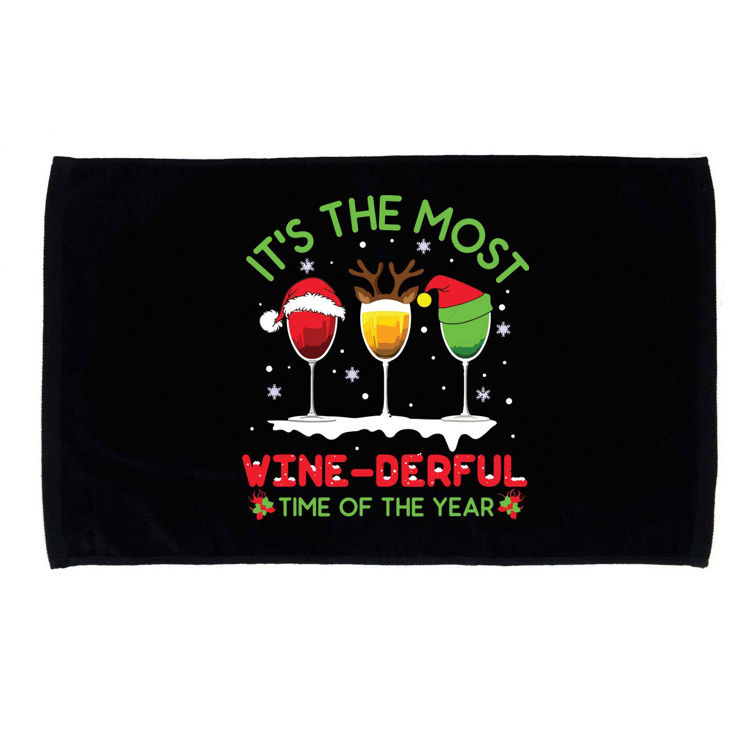 Christmas Wine Shirts Xmas Alcohol Pajama PJ Tops Microfiber Hand Towel