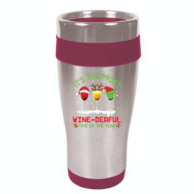 Christmas Wine Shirts Xmas Alcohol Pajama PJ Tops 16oz Travel Tumbler